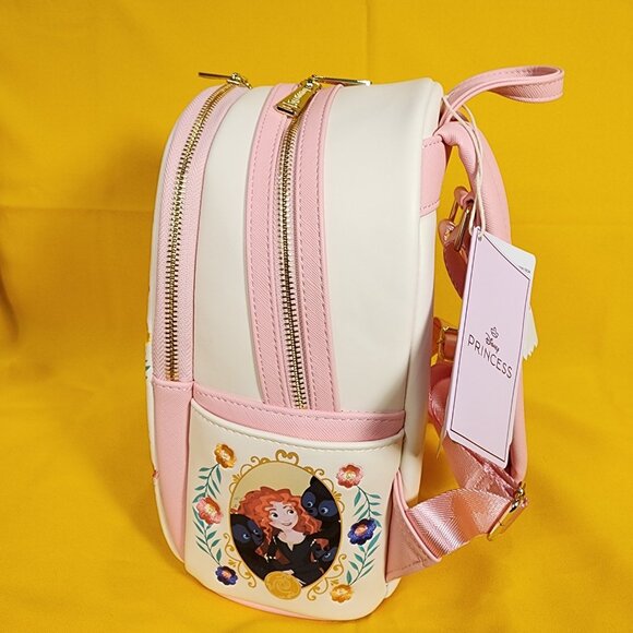 Loungefly Disney Princess & Sidekicks Floral Portraits Mini Backpack NEW - Picture 11 of 16